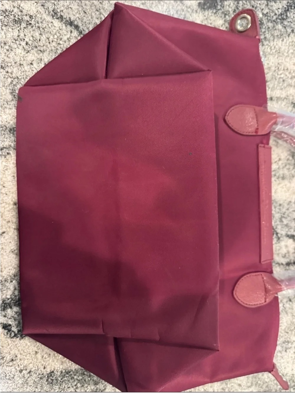 Longchamp Classic Foldable Tote Bag in Deep Wine- medium new - Picture 6 of 7